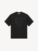 Ganni - HEAVY COTTON DROP SHOULDER HEART T-SHIRT