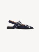 Ganni - BUCKLE BALLERINA DENIM