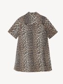 Ganni - DENIM MINIKJOLE LEOPARD