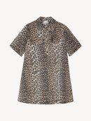 Ganni - DENIM MINIKJOLE LEOPARD