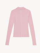 Ganni - RIBBED MERINO POLO PINK