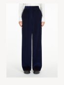 Max Mara - TANIA FLØJLSBUKSER NAVY