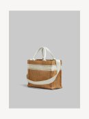 MARNI - SMALL TOTE BAG WITH TUFTED LOGO ECRU/WHITE