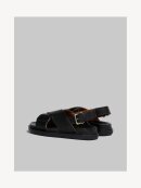 MARNI - LEATHER FUSSBETT SANDALER SORT