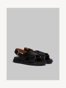 MARNI - LEATHER FUSSBETT SANDALER SORT