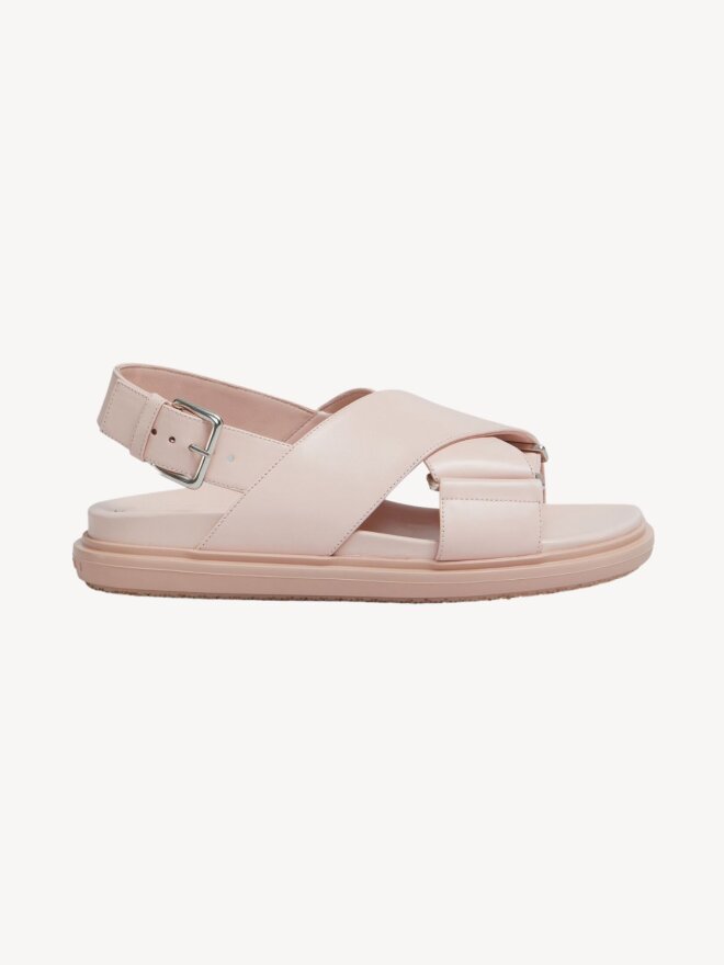 MARNI - LEATHER FUSSBETT SANDALER ROSA