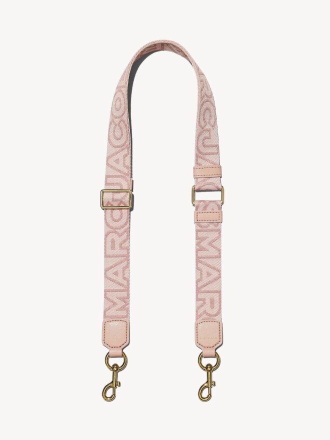 Marc Jacobs - THE THIN OUTLINE LOGO WEBBING STRAP ROSE 