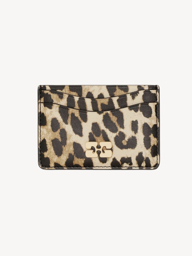 Ganni - LEOPARD PRINTED BOU KORTHOLDER