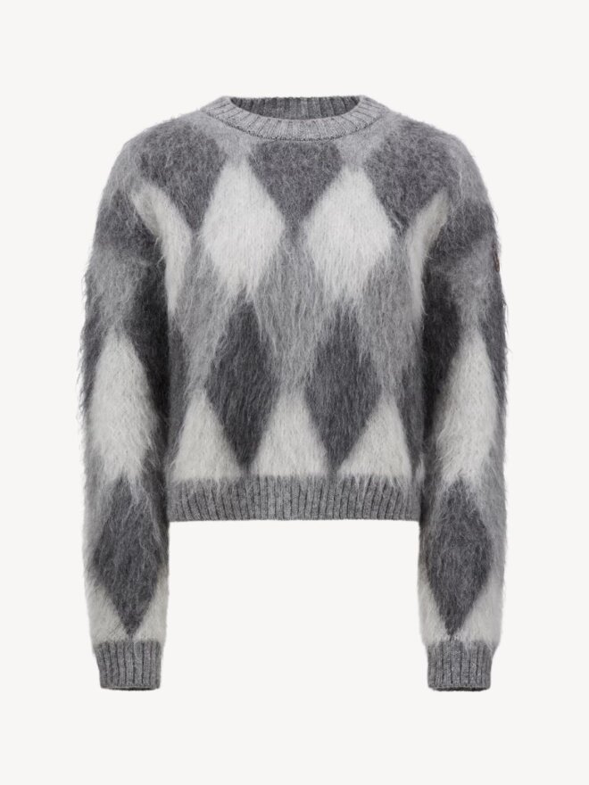 Moncler - WOOL & MOHAIR JUMPER GRÅ