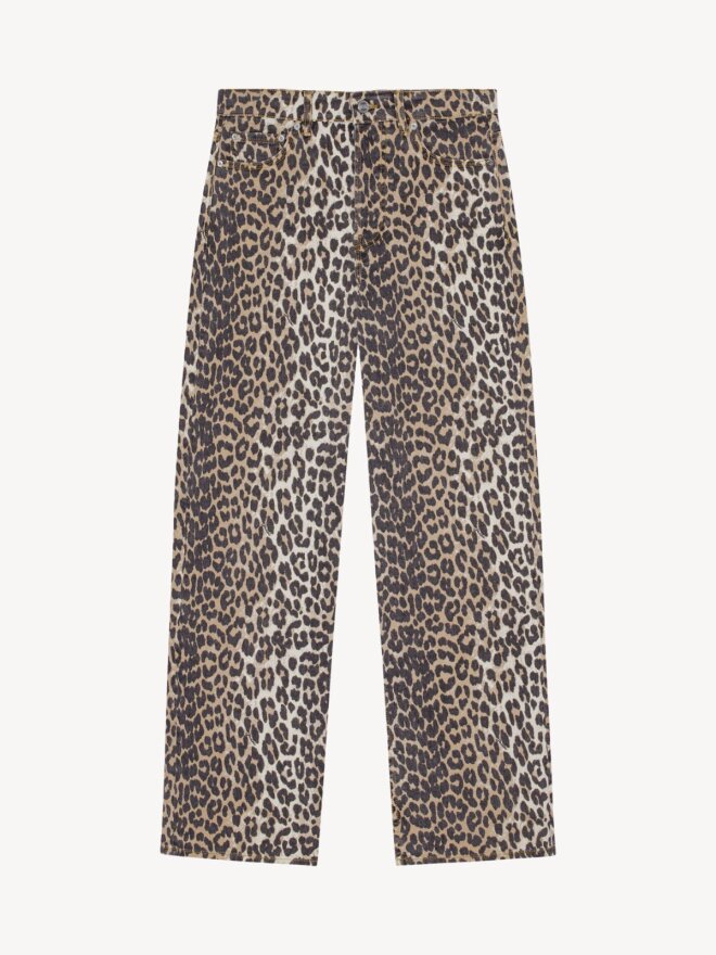 Ganni - PRINTED IZEY JEANS LEOPARD