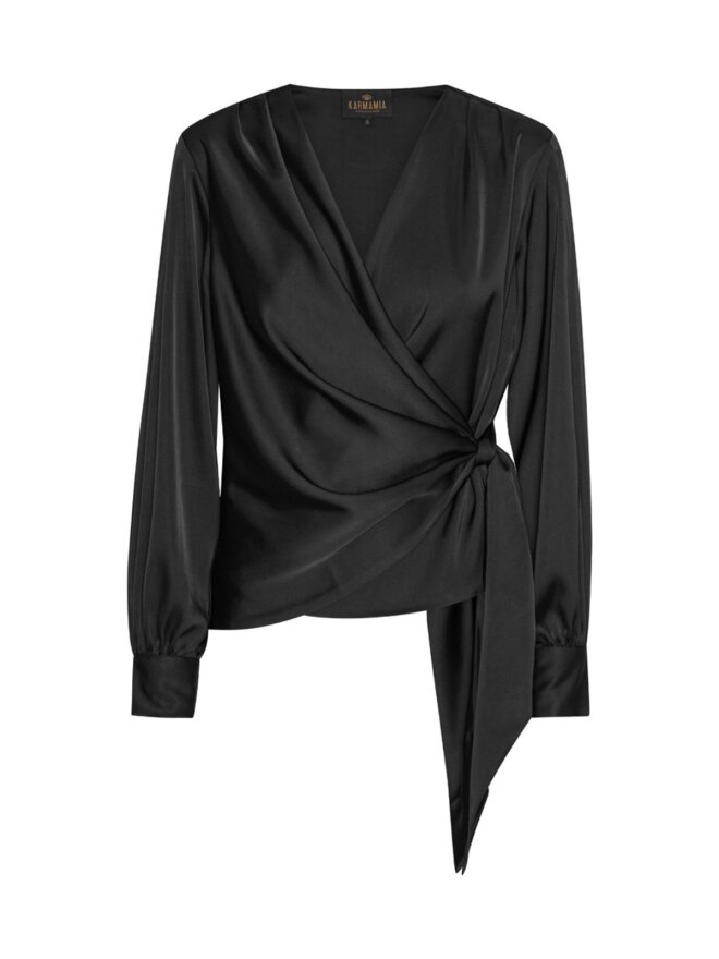 Karmamia - INES BLUSE SEMI RICH BLACK