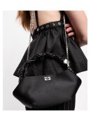 Ganni - SATIN MINI BOU BAG BLACK