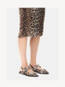 Ganni - Satin Feminine Buckle Ballerinasko Leopard