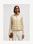 Moncler - PADDED WOOL CARDIGAN BEIGE