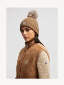 Moncler - Wool Beanie with Pom Pom Camel