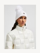 Moncler - Wool Beanie with Pom Pom Offwhite