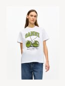 Ganni - LØSTSIDDENDE T-SHIRT HVID