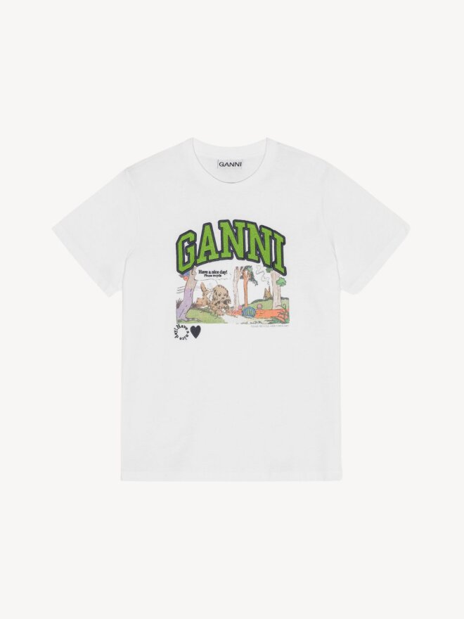 Ganni - T-SHIRT POPPY PRINT