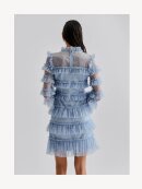 By Malina - CARMINE FRILL MINIKJOLE DUSTY BLUE