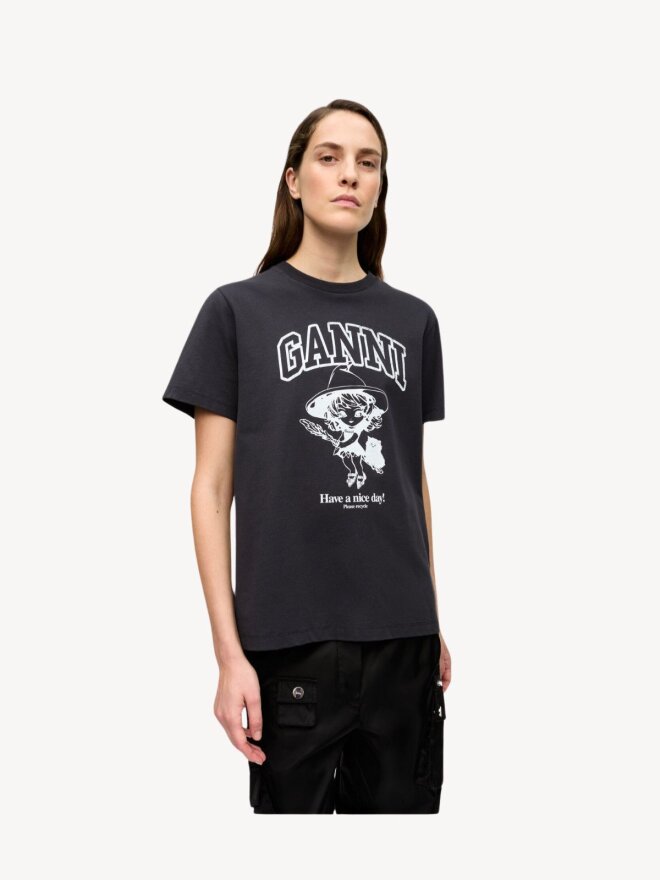 Ganni - Casual Signatur T-shirt