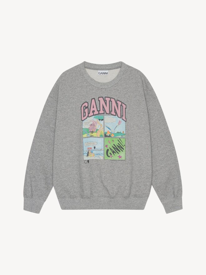 Ganni - PALOMA MELANGE OVERSIZED SWEATER